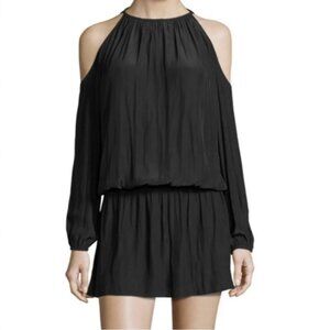 Ramy Brook Charcoal Gray Cold Shoulder Blouson Mini Dress XS Women’s Cocktail